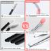 8Pcs Silicone Lip Brush Set - Reusable Lipstick & Nail Art Applicator Brushes with Lid | Perfect for Makeup & Glitter Application - Buy Online on GoSupps.com