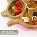 Eco-Friendly Bamboo Kitten Plate | Suction Cup Toddler Plate for Baby Led Weaning | Non-Toxic & Cool-to-Touch | Orange Cat Design - Buy Online on GoSupps.com