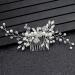 KINDOYO Bridal Hair Clip Comb - Rhinestone Pearl Hair Comb Slides Hair Pins Wedding Prom Birthday Party Hair Accessories Headpiece Hair Clips Silver - Buy Online on GoSupps.com