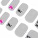Danni & Toni Half hardened gel nail films (touch) silver mirror heart shiny nail set uv gel nail foil nail ticker nail design nail foil self-adhesive wraps 28 sticker touch-de