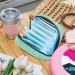Pure Light Green Women's Menstrual Pad & Cup Storage Bag - Portable Zipper Pouch for Teens & Women - Buy Online on GoSupps.com
