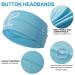 6-Piece Nurse Headbands with Button for Masks - Non-Slip Wide Elastic Ear Protection for Women, Men, Doctors - Sweatband Headband Set - Buy Online on GoSupps.com