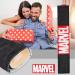 Marvel Hot Water Bottle with Fleece Cover - 1.7 or 2 Litre Capacity Rubber Bag - Cosy Gift for Men | Black Marvel Long - Buy Online on GoSupps.com