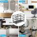 Wisebom 304 Stainless Steel Toothbrush Holder - Large 5 Compartment Bathroom Caddy for Electric Toothbrushes Toothpaste & Razors (Black) - Ideal for Households - Buy Online on GoSupps.com