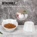 Elevated Tilted Cat Bowls - Set of 15 | Raised Anti-Vomiting Dishes for Cats | White Cat Feeding Station with Spine Protection - Buy Online on GoSupps.com
