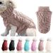 Famkit Pet Dog roll collar sweater with turtleneck sweater Pet Dog Clothing Outwear Fashion Warm Pullover Knitwear (please select a larger size according to the size table) l (Fit for 8.8-1lb) Khaki