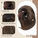 Feshfen Hair Part Dutt with Comb | Short Hair Horse Tail Chignon Extensions | Chestnut Brown Synthetic Hair for Women - Buy Online on GoSupps.com