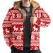 Men's Fleece Plush Jacket - Oversized Warm Zipper Wool Cardigan | Elegant Winter Coat & Breathable Hooded Jacket 5XL Red - Buy Online on GoSupps.com
