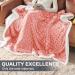 Sherpa Queen Size Pink Throw Blanket 90x90 - Cozy & Soft Fleece Blanket for Couch, Sofa, Bed - Reversible & Fluffy - Plush Brushed Finish - Buy Online on GoSupps.com