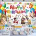 Dog Happy Birthday Backdrop Dog Birthday Party Decorations Puppy Photography Background for Pets Puppy Kids Dog Theme Birthday Party Supplies - Buy Online on GoSupps.com