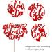SYKYCTCY 1 Pack Happy Galentine's Day Cake Topper Glitter Sweet Love Heart Lips Valentine's Day Cake Pick for Happy Valentine's Day Engagement Theme Birthday Party Cake Decorations Supplies Red Color 11 - Buy Online on GoSupps.com