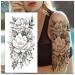 Cerlaza Temporary Tattoos for Women  Fake Flower Tattoos Stickers for Adults  Semi Permanent Half Sleeve Tattoo Body Leg Makeup Waterproof  Flower 3D Butterflies Tatuajes Temporales-12 Sheets