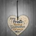 Godmother Request Wooden Heart Keepsake - Birthday & Christening Gift - Buy Online on GoSupps.com