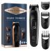 King C. Gillette Cordless Beard Trimmer Kit for Men with Lifetime Sharp Blades Includes 3 Interchangeable Hair Clipper Combs Gifts for Men 2 Pin UK Plug