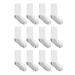 Hanes boys Hanes Boys' Socks, Double Tough Cushioned Crew Socks, 12-pair Packs Large White/Grey Bottom