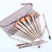 HEYMKGO Makeup Brushes 15 Pcs Make Up Brushes Set Professional Champagne Gold Makeup Brush Pack Foundation Blending Powder Blush Concealers Eyeshadow Eyeliner Make-up Brush Kits with Cosmetics Bag - Buy Online on GoSupps.com