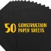 Crayola Black Construction Paper - 50 Count | Premium Art Supplies - Buy Online on GoSupps.com