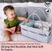 Putska Baby Diaper Caddy Organizer - Nursery Basket Gift Registry Essential for Baby Shower | Neutral Newborn Must-Haves for Boy or Girl Nursery Decor - Buy Online on GoSupps.com