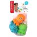 Infantino Senso Bath Fun THREE happy splashing friends for in the tub easy to clean multi-coloured