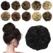 Sofeiyan Hair Part Hair tie updos Unordered Perquence Chignon Wavy Unamental chignon hairstyles hair extensions for women Pechschwarz 40g Pechschwarz