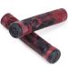 Fuzion Pro Scooters Hex Grips BMX Bike Grips Black & Red Swirl
