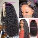 28 Inch HD Lace Front Deep Wave Wig for Black Women - 180% Density, Brazilian Human Hair, Pre Plucked with Baby Hair, Water Curly Lace Frontal - Glueless, 13x4 Wet n Wavy Closure - Buy Online on GoSupps.com