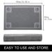 Suhaco Non-Slip Waterproof Pet Feeding Mat 60 x 40 cm (L) Grey - Easy to Clean, Prevents Food Spills and Water Messes - Buy Online on GoSupps.com