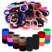 Seamless Cotton Hair Ties for Women and Girls Elastic Hair Bands for Adult No Crease Damage Ponytail Holders in 15 Colors No Hurt Hair Thick Hair Bands 96pcs In 8mm Thickness