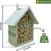 Garden Locker Wild Bee House Insect Home Bug Hotel in Green with Metal Roof Small Bug House with Cleaning Brush & Gift Box Attracts Bees Butterflies & many other Bugs & Insects - Buy Online on GoSupps.com
