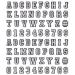 74 Pack Letter Charms for Clog Sandals Shoe Decoration 0-9# Number Alphabet ABC-Z Characters DIY Shoes Pins for Boy Girl Teens Men Women and Adults black white