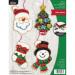 Bucilla Felt Applique Christmas Ornament Kit  3.5 x 5  Glitz Santa