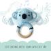 Teddio Baby Rattle Teething Toy | Smooth Wooden Easy Grip Ring | Gender Neutral Baby Gift with Koala Design - Buy Online on GoSupps.com