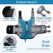 Kuoser Dog Life Jacket Vest with Shark Fin for Swimming and Boating - Blue XL - Buy Online on GoSupps.com