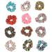 Christmas hair band Elastic hair: 12 pieces Christmas tree snowflake hair ties hair ropes vacation ponytail holder hair accessories for women girls
