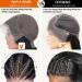 16 Inch 13X6 HD Lace Front Human Hair Wig for Black Women - 180 Density Straight Brazilian Virgin Hair, Transparent Glueless Lace Frontal Wig Pre Plucked with Baby Hair - Buy Online on GoSupps.com