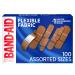 Band Aid Adhesive Bandages Flexible Fabric 100 Assorted Sizes