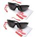 Buy grinderPUNCH Bifocal Safety Glasses - 2 Pairs with Black Lenses & Adjustable Temples (+2.50 Diopter) | International Shipping Available - Buy Online on GoSupps.com