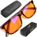 THL SLEEP Orange Blue Light Blocking Glasses for Women & Men - Reading Sleep & Migraine Glasses - Engineered 99.5% Amber Blue Light Glasses for Computer Eye Strain Eye Fatigue - Blue Light Blockers