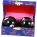 Solustre 4-Piece Metal Massage Globe Set - Handheld Meditation & Sports Massage Balls for Yoga & Gym - Buy Online on GoSupps.com