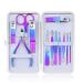 CGBE Manicure Set Nail Clippers Pedicure Kit Men Women Grooming kit Manicure Professional Nail Care Tools Gift 12Pcs with Luxurious Travel Case Colorful-12pcs