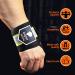 Super NADIAK Wristbands - Professional Wrist Support Cuffs for Weightlifting, Bodybuilding, and Fitness - Black/Yellow/Grey - Buy Online on GoSupps.com