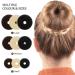 9 Pieces Donut Hair Bun Maker Shaper Foam Sponge Doughnut Bun Ring Style Set with 12 Pieces Hair Elastic Bands Ties and 50 Pieces Hair Bobby Pins for Women Girls Kids (Black Brown and Beige) - Buy Online on GoSupps.com
