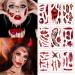 Goldshire 75PCS Halloween Temporary Tattoo Face Scar Sticker  Realistic Fake Face Scar Blood Wounds for Halloween Party Cosplay Costume