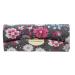 Motique Accessories Pattererned Floral Fabric Lipstick Case with Mirror for Purse-Grey
