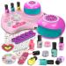 Amagoing Nail Polish Kit for Girl Ages 6-12 Kids Nail Art Salon Set with Nail Dryer Peelable Glitter Nail Polish Storage Desk Makeup Manicures Decoration Studio Gifts for Birthday Spa Party Favors