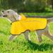Hundred Coat: Waterproof Dog Raincoat with Removable Hood & Reflective Strips - Ultra-Light & Breathable Outdoor Jacket for Dogs in Yellow - Buy Online on GoSupps.com