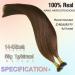 KOCONI 14 Inch Brown Nano Rings Human Hair Extensions #4 Double Drawn Nano Tip Beads 50g - Chocolate Brown 14 inch - Buy Online on GoSupps.com