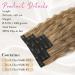 REECHO Clip in Hair Extensions - 5PCS Brown 24 Thick Long Loose Waves HE002 - Invisible Lace Weft Natural Soft Hairpieces for Women - Light Brown with Blonde Highlights - Buy Online on GoSupps.com