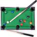 Tabletop Pool Mini Table & Billiard Set | Small Billiards Game with 16 Balls, Cues, Rack, Chalk | Travel-Friendly Office Desk Game for Home Use - Buy Online on GoSupps.com