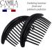 Camila Paris MP978/2 French Hair Side Combs - Black Curved Interlocking Combs for Strong Hold Bun Chignon - Women's Hair Accessories from France - Buy Online on GoSupps.com